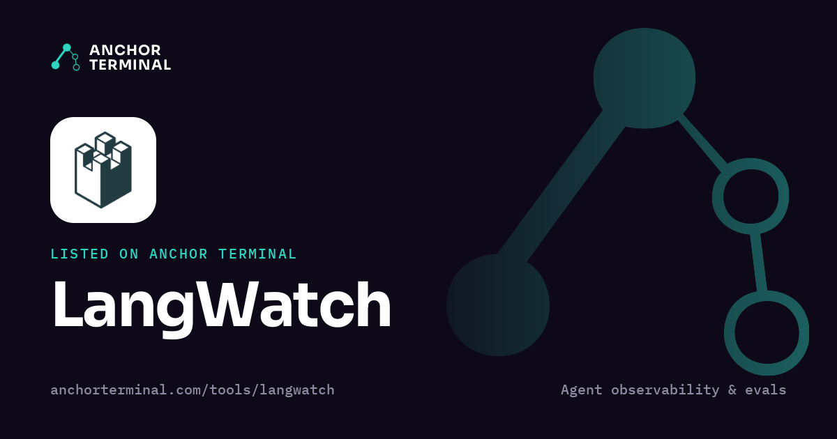 LangWatch, listed on Anchor Terminal, dark sharing image