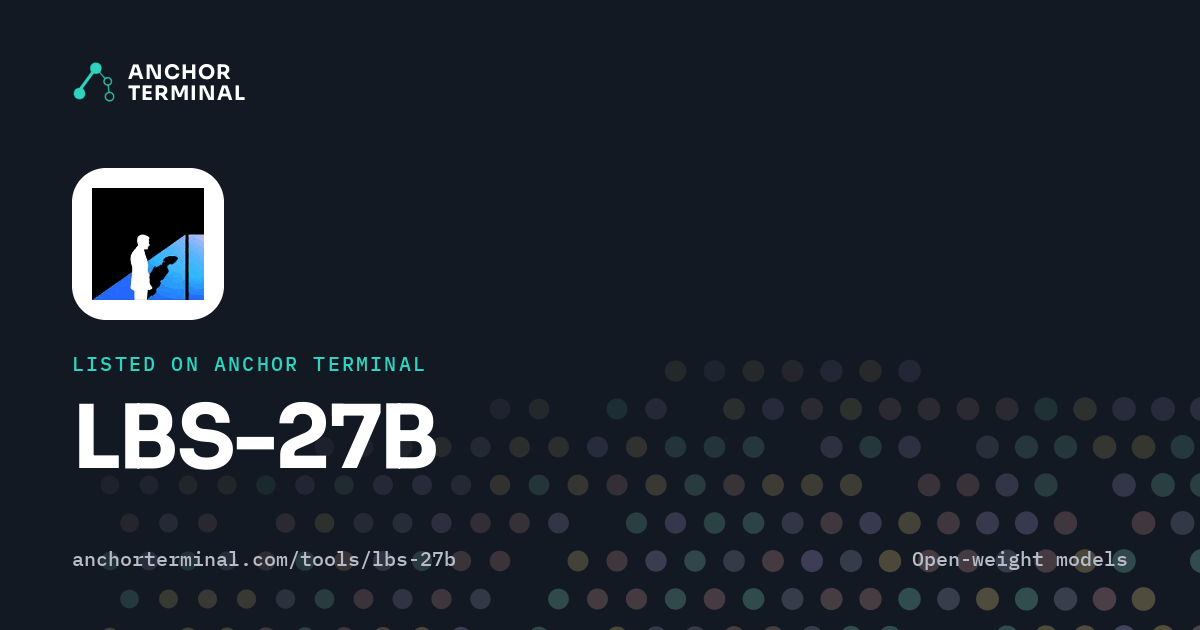 LBS-27B, listed on Anchor Terminal, dark sharing image