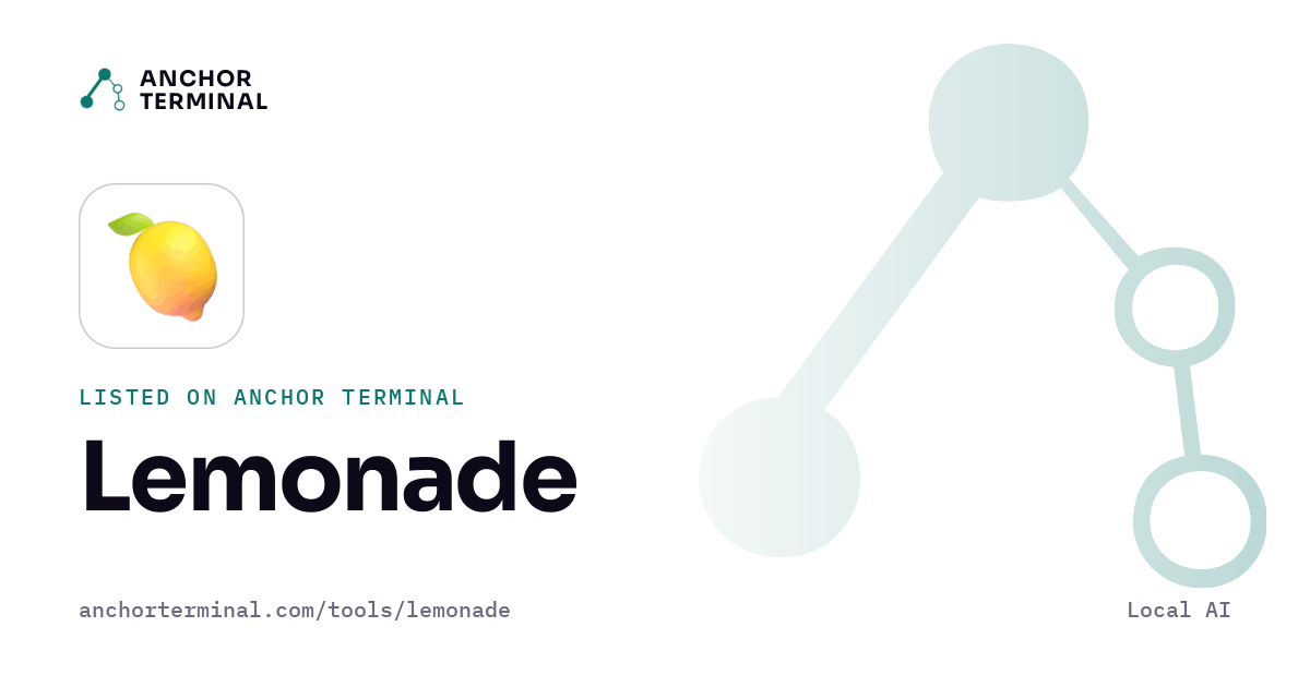 Lemonade, listed on Anchor Terminal, light sharing image