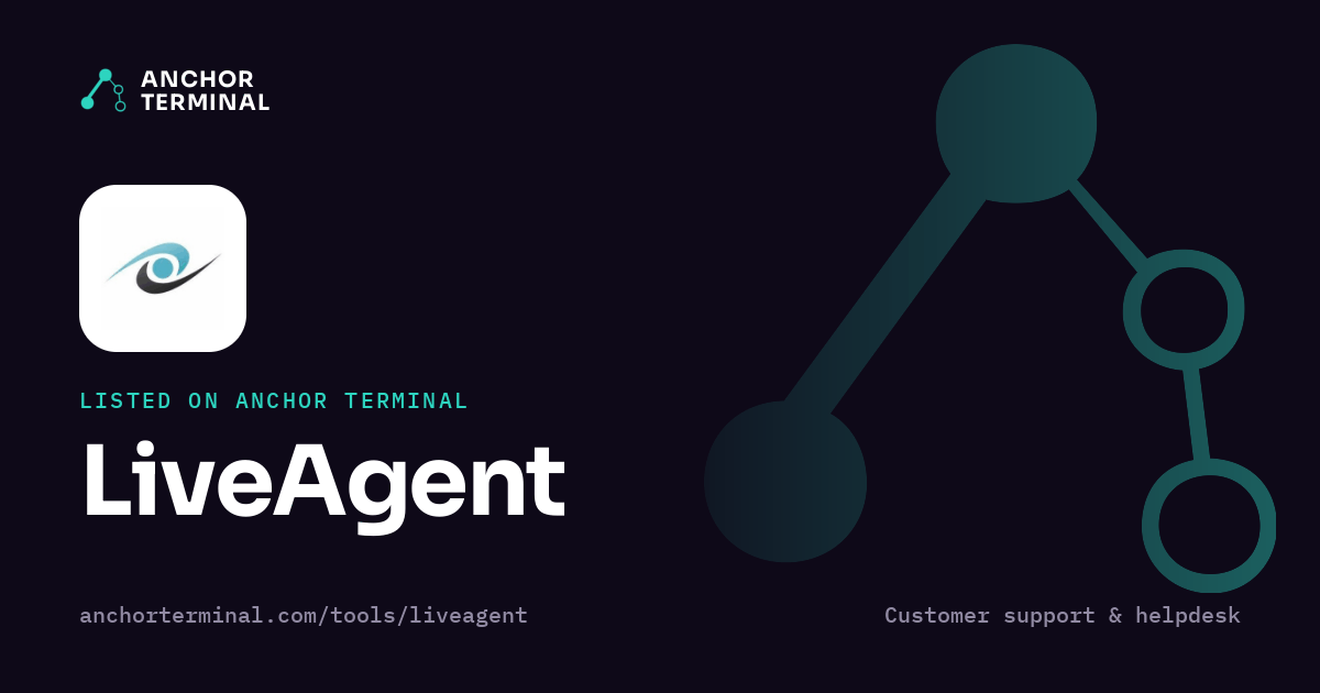 LiveAgent, listed on Anchor Terminal, dark sharing image