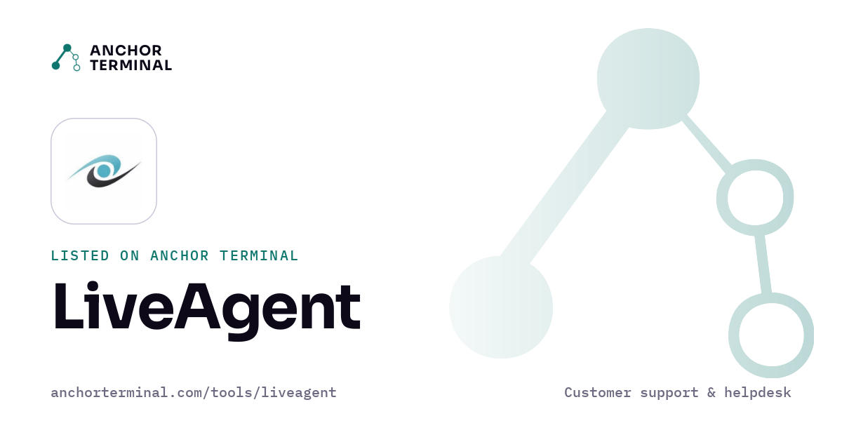 LiveAgent, listed on Anchor Terminal, light sharing image