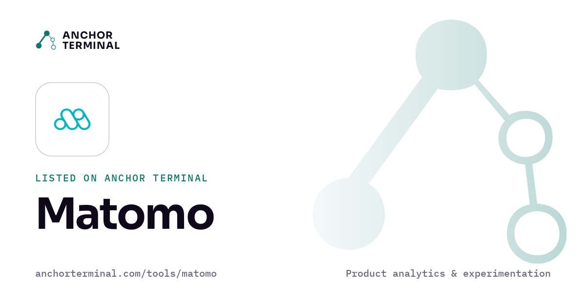 Matomo, listed on Anchor Terminal, light sharing image