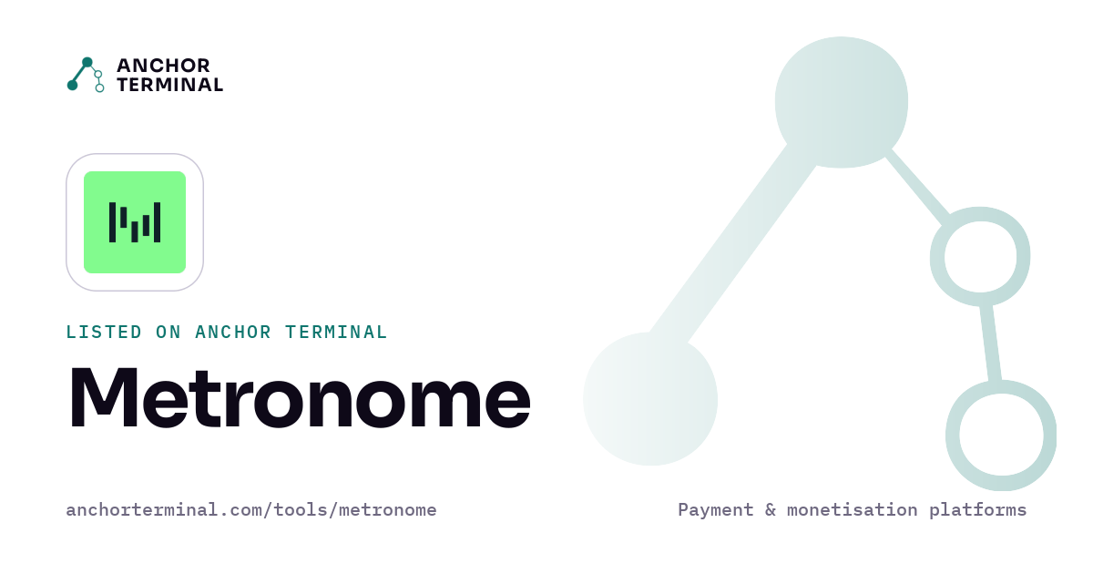 Metronome, listed on Anchor Terminal, light sharing image