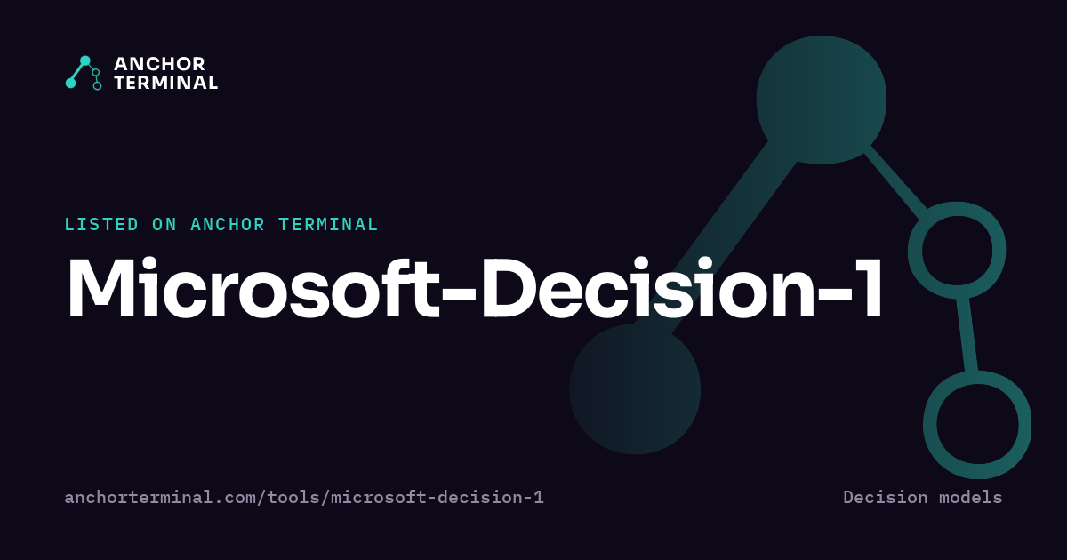 Microsoft-Decision-1, listed on Anchor Terminal, dark sharing image
