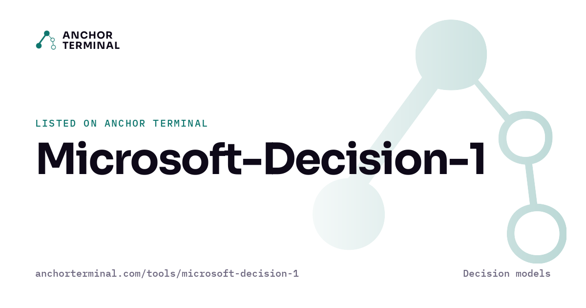 Microsoft-Decision-1, listed on Anchor Terminal, light sharing image