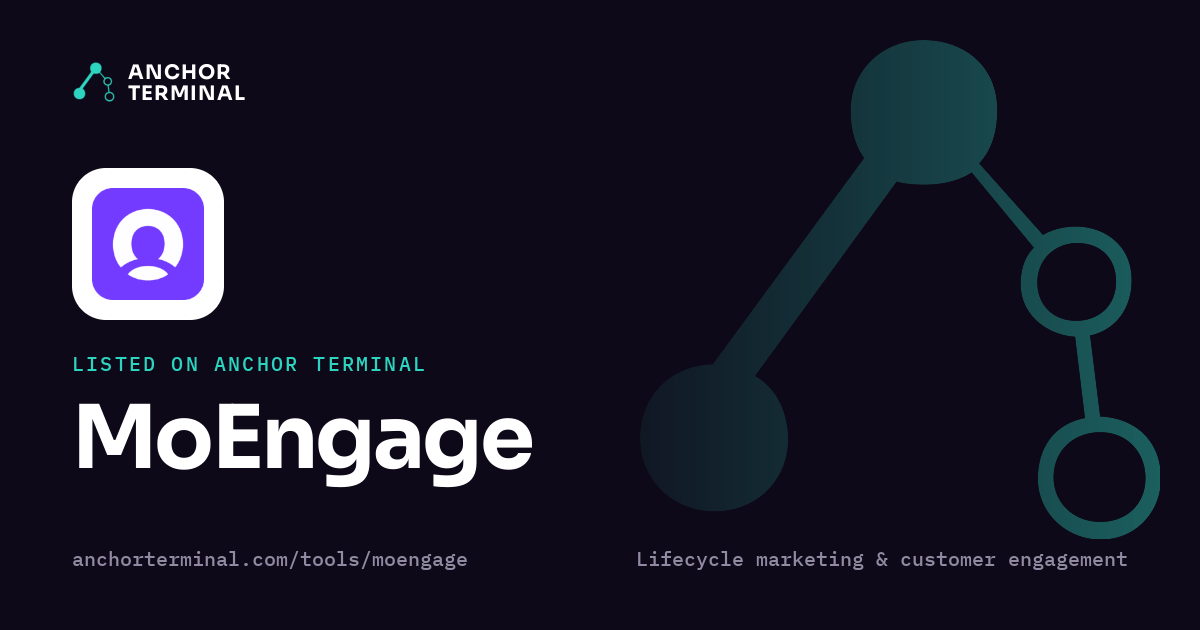 MoEngage, listed on Anchor Terminal, dark sharing image