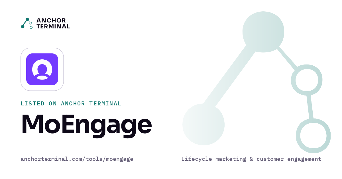 MoEngage, listed on Anchor Terminal, light sharing image