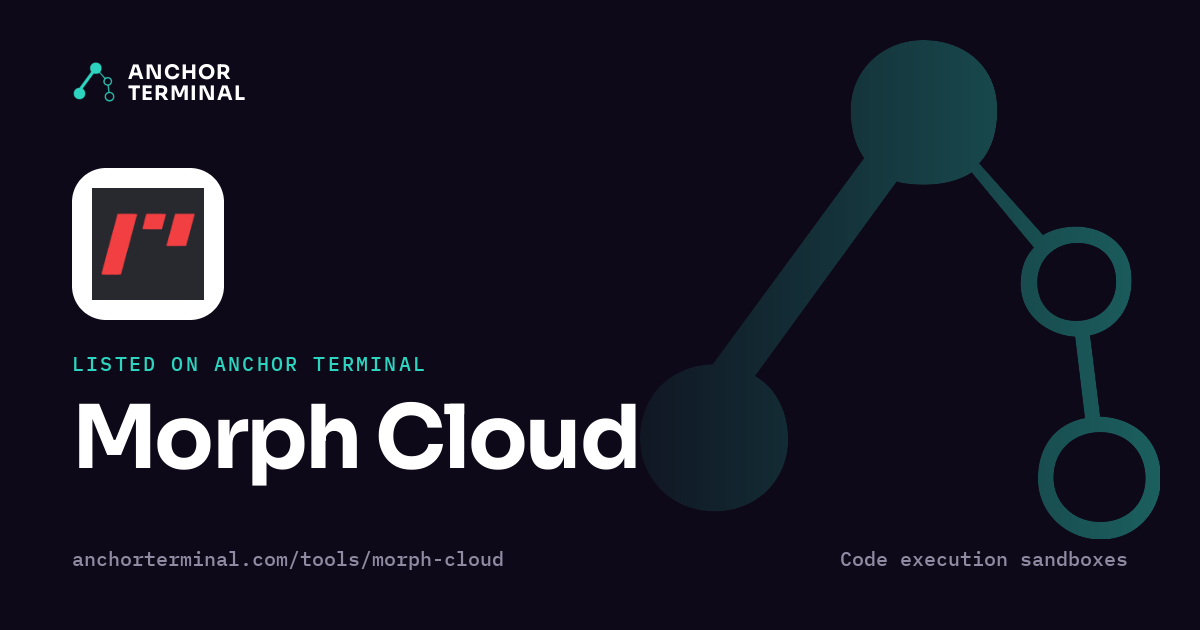 Morph Cloud, listed on Anchor Terminal, dark sharing image