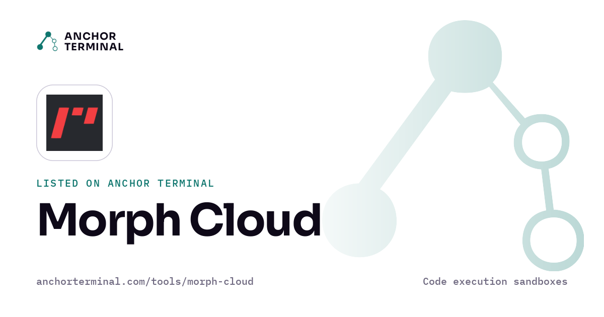 Morph Cloud, listed on Anchor Terminal, light sharing image