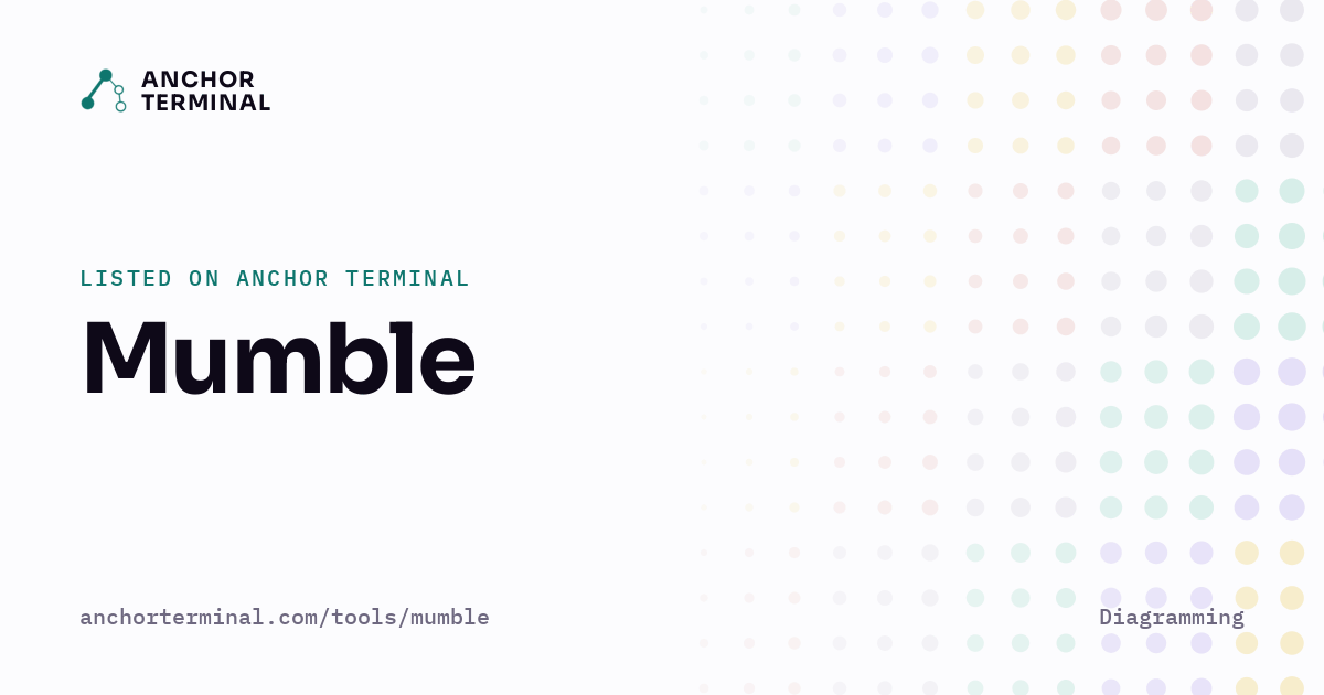 Mumble, listed on Anchor Terminal, light sharing image
