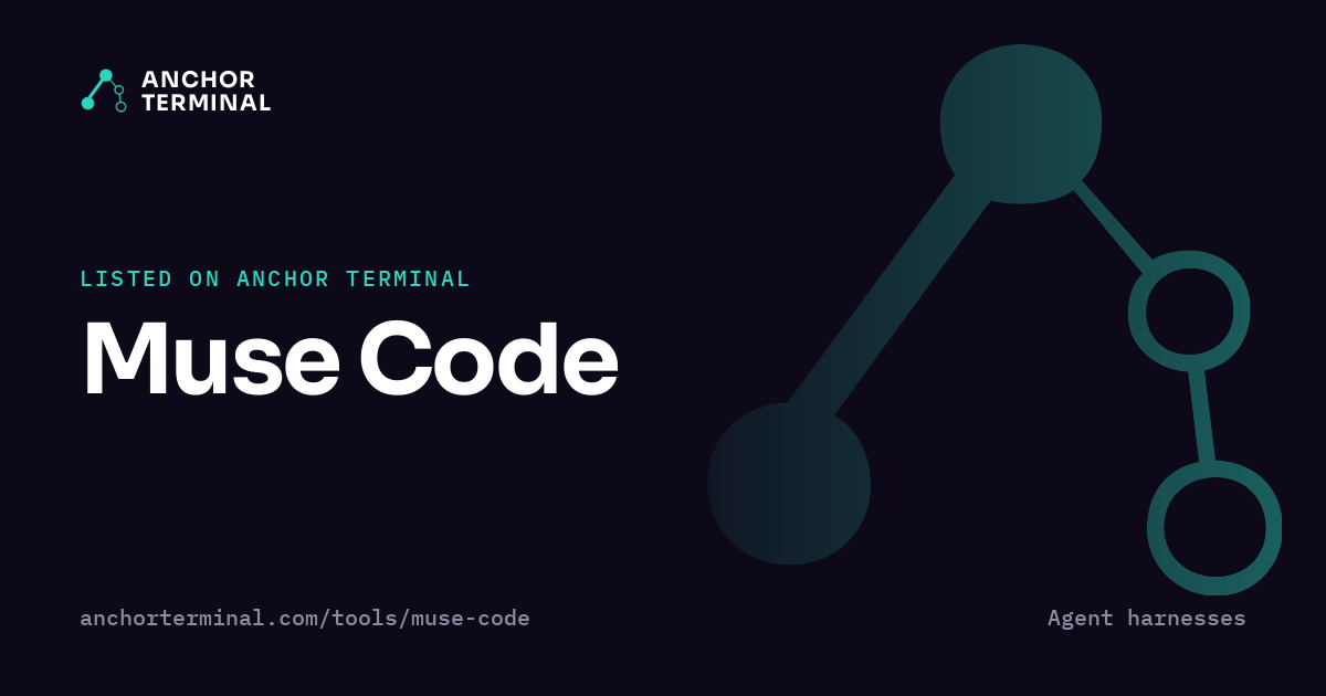 Muse Code, listed on Anchor Terminal, dark sharing image