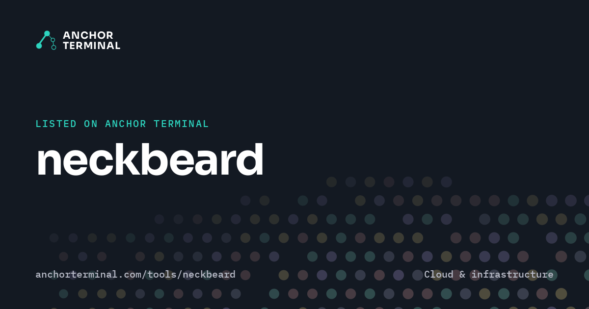 neckbeard, listed on Anchor Terminal, dark sharing image