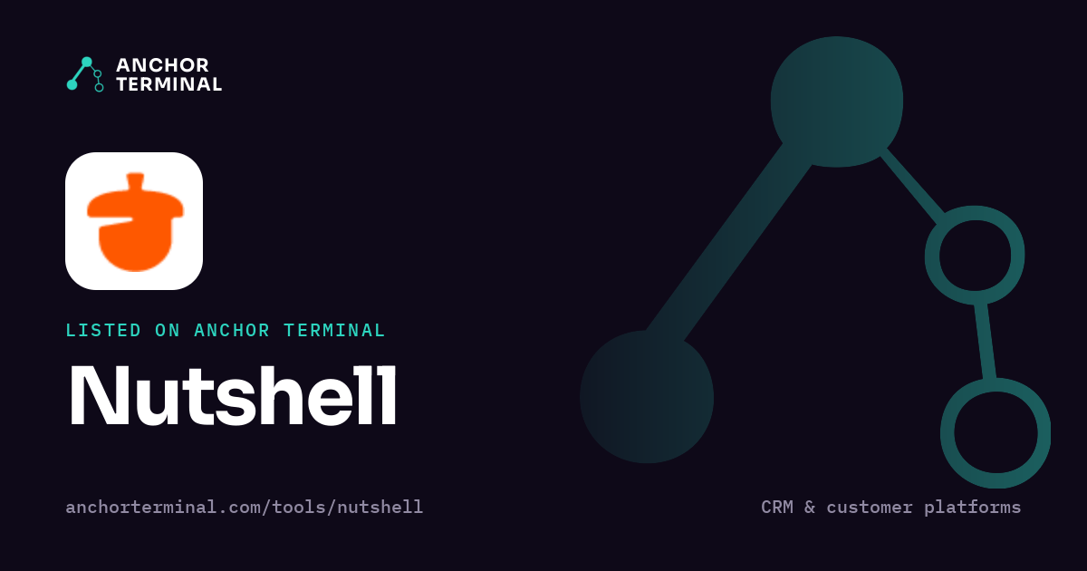Nutshell, listed on Anchor Terminal, dark sharing image
