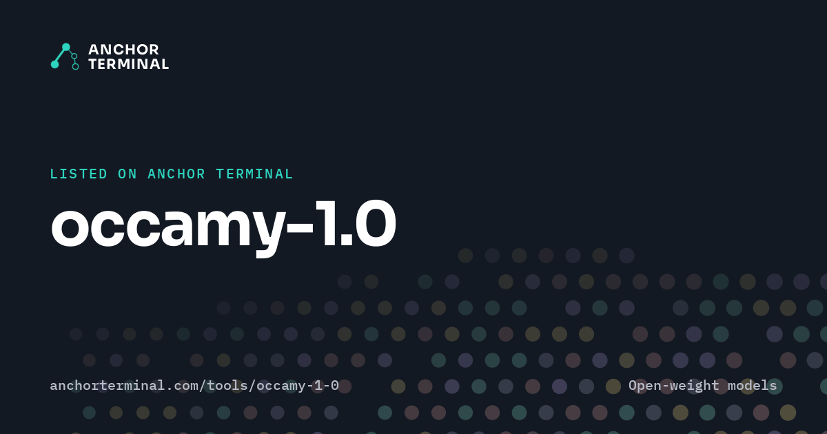 occamy-1.0, listed on Anchor Terminal, dark sharing image