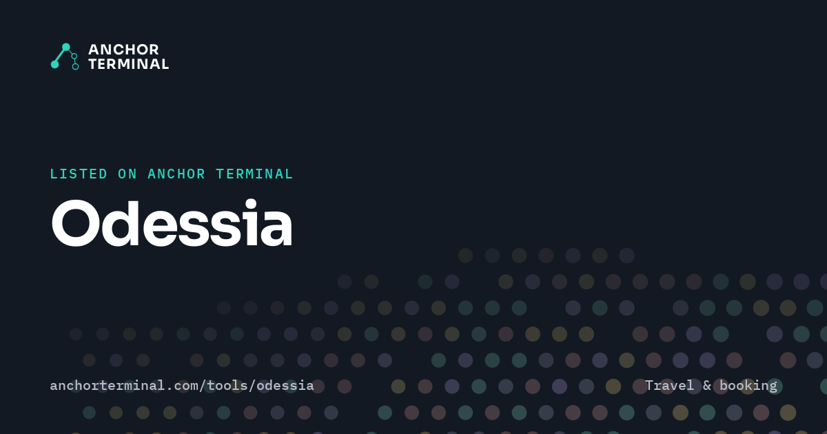 Odessia, listed on Anchor Terminal, dark sharing image