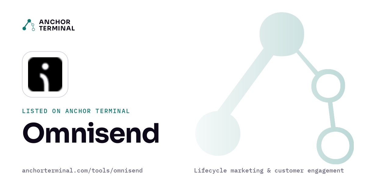 Omnisend, listed on Anchor Terminal, light sharing image