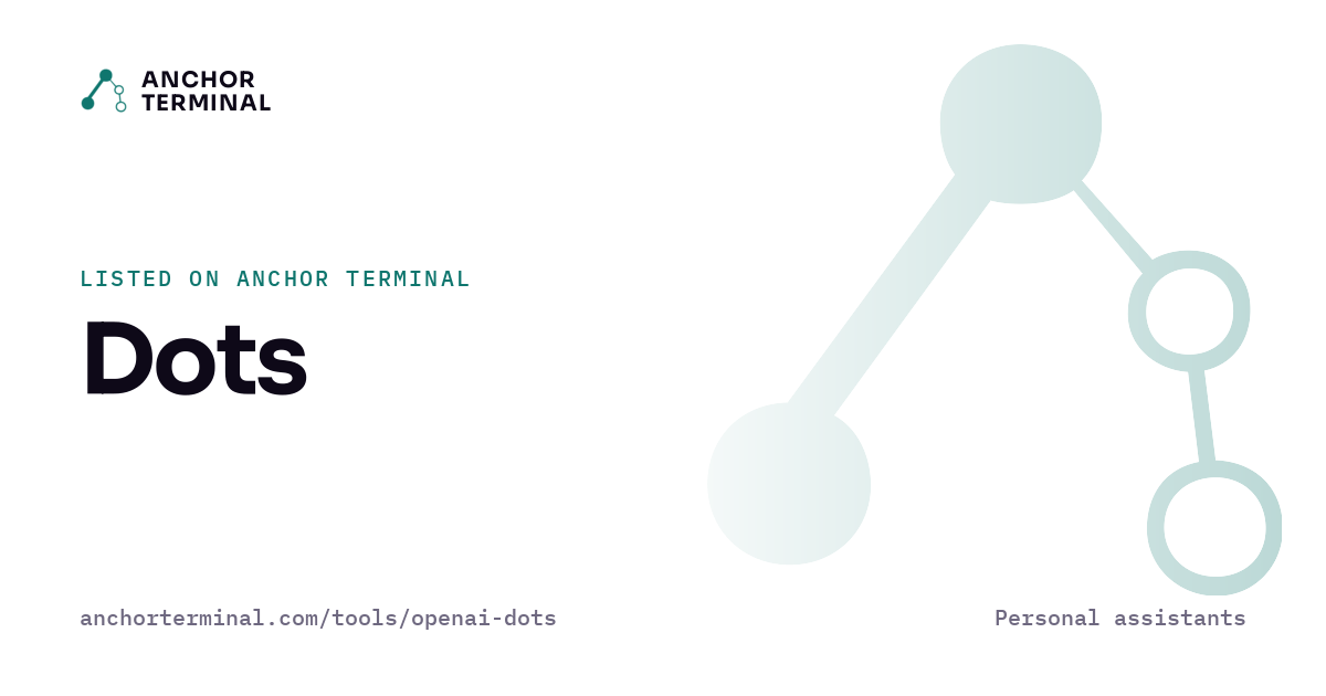 Dots, listed on Anchor Terminal, light sharing image