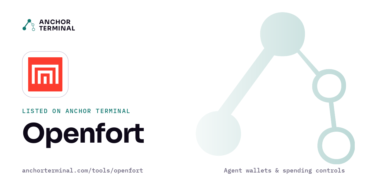 Openfort, listed on Anchor Terminal, light sharing image