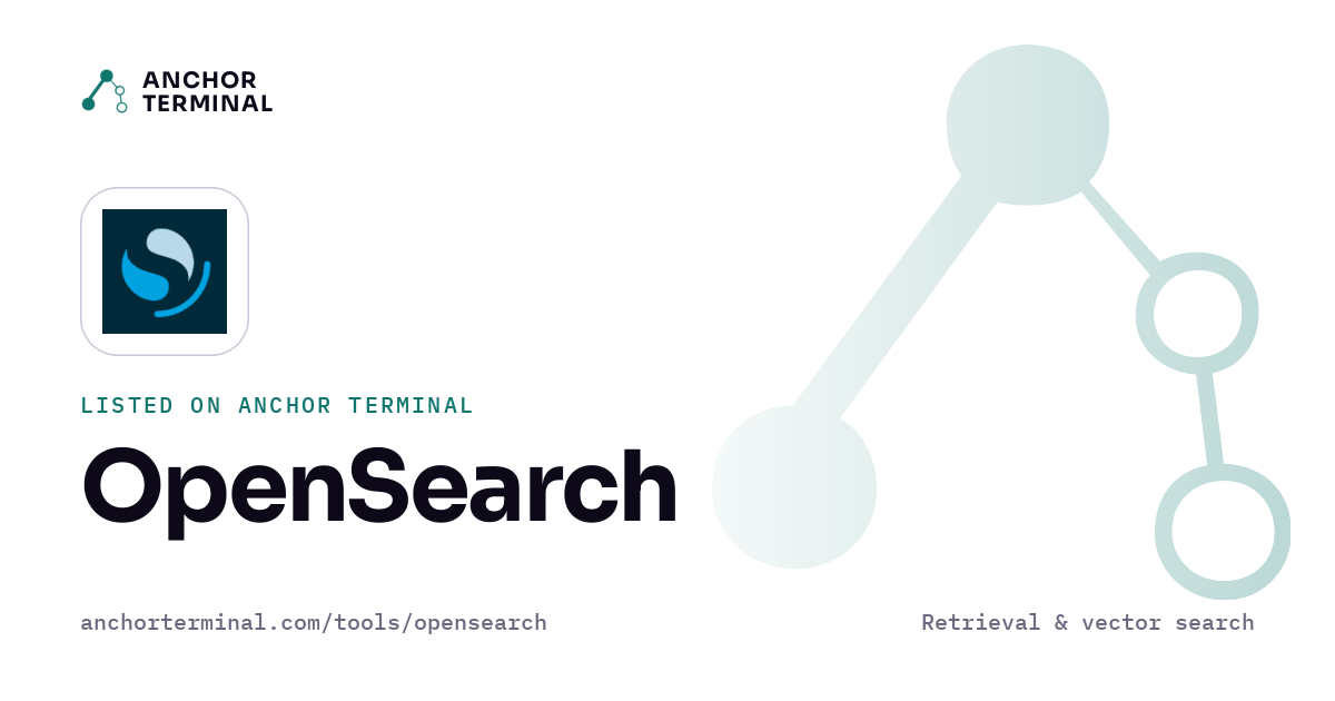 OpenSearch, listed on Anchor Terminal, light sharing image