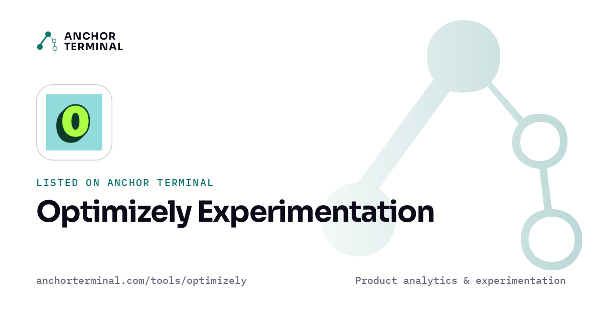 Optimizely Experimentation, listed on Anchor Terminal, light sharing image