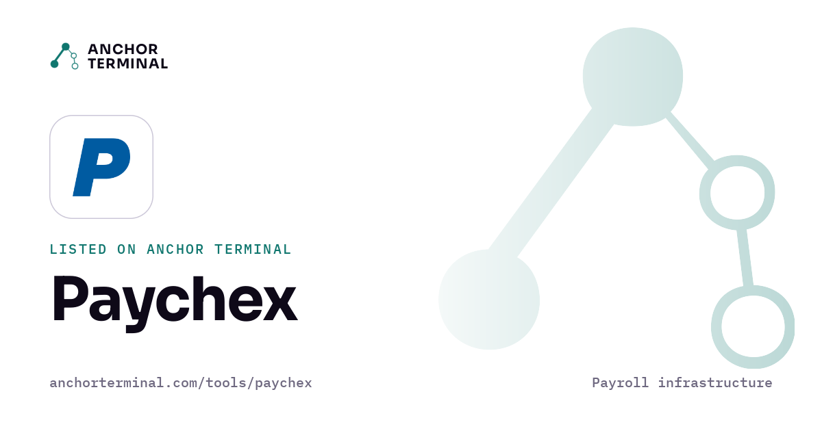 Paychex, listed on Anchor Terminal, light sharing image