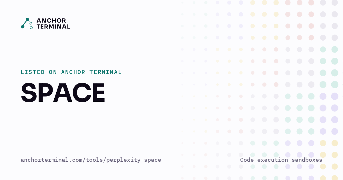 SPACE, listed on Anchor Terminal, light sharing image