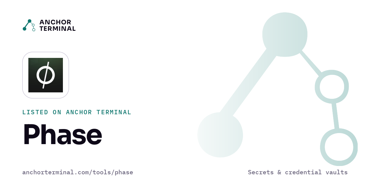 Phase, listed on Anchor Terminal, light sharing image