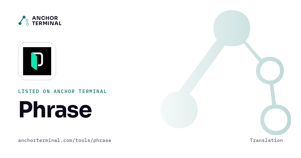 Phrase, listed on Anchor Terminal, light sharing image