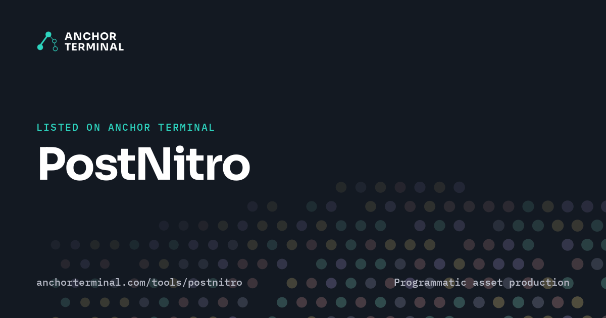PostNitro, listed on Anchor Terminal, dark sharing image