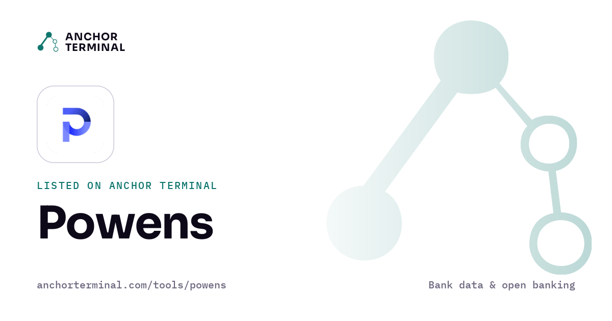 Powens, listed on Anchor Terminal, light sharing image