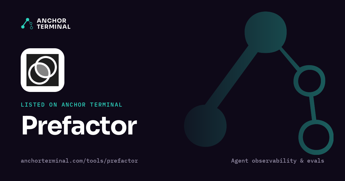 Prefactor, listed on Anchor Terminal, dark sharing image