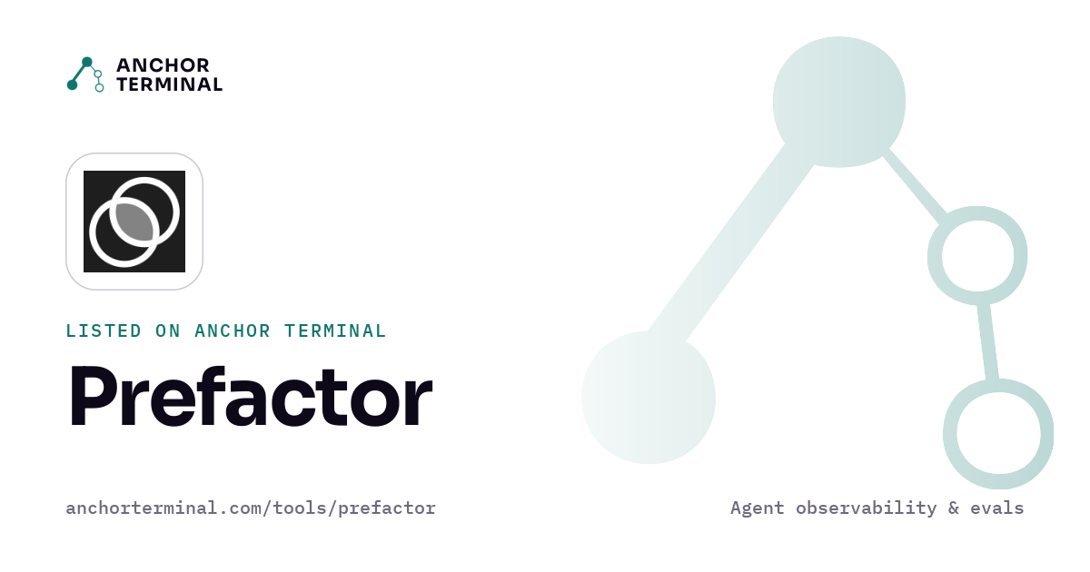 Prefactor, listed on Anchor Terminal, light sharing image