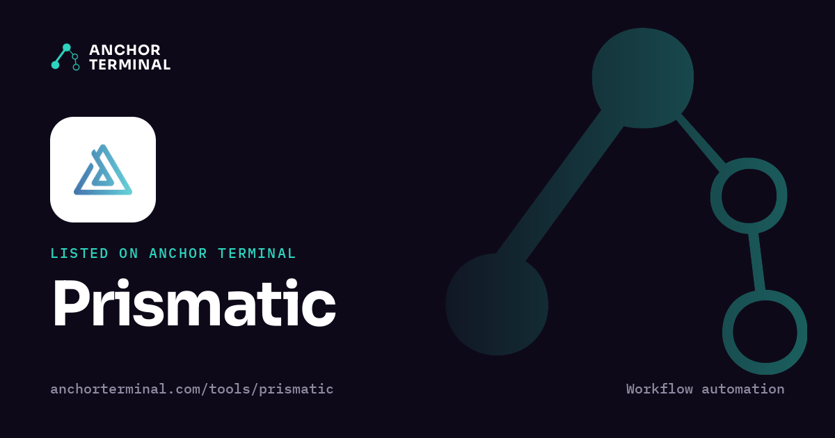 Prismatic, listed on Anchor Terminal, dark sharing image