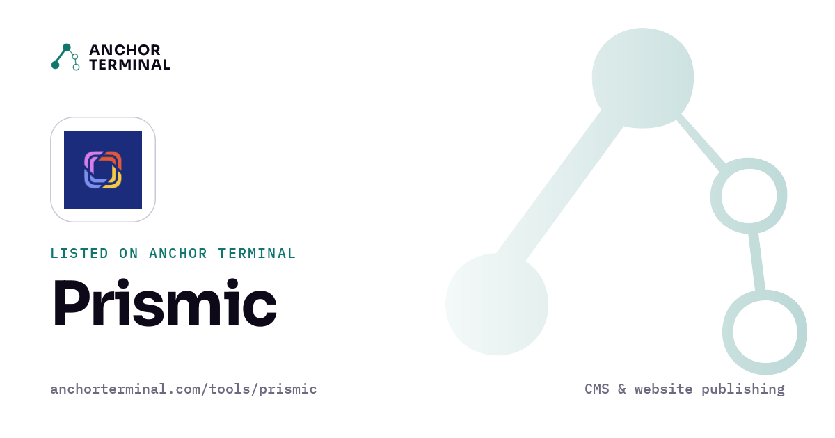 Prismic, listed on Anchor Terminal, light sharing image