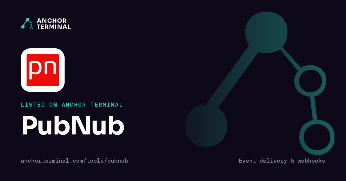 PubNub, listed on Anchor Terminal, dark sharing image