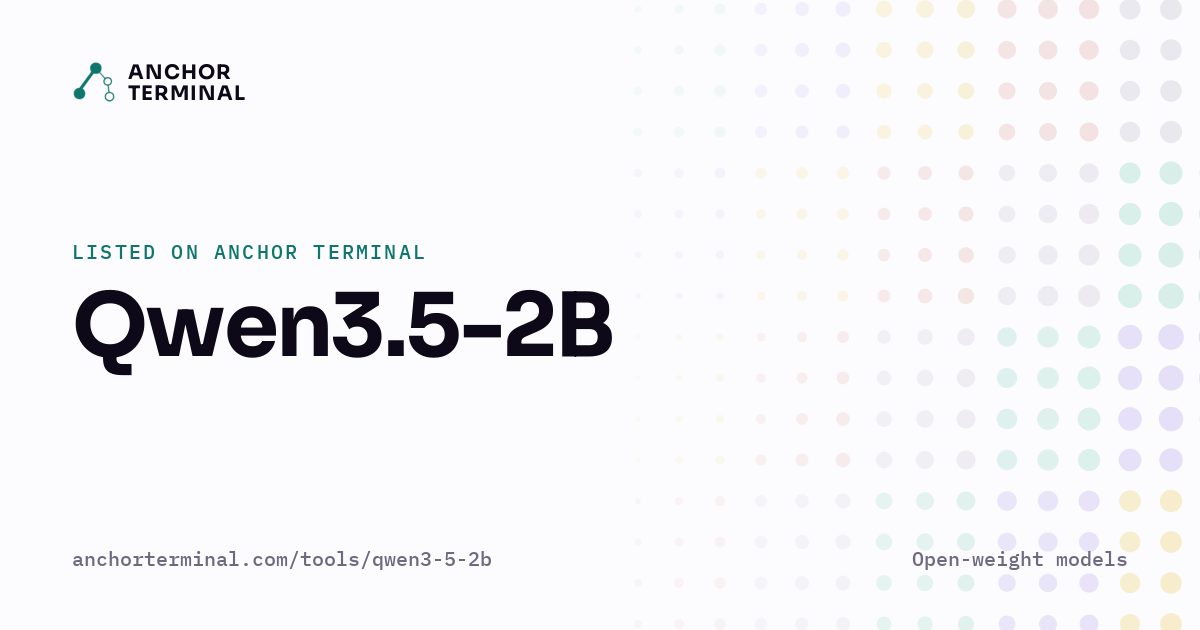 Qwen3.5-2B, listed on Anchor Terminal, light sharing image