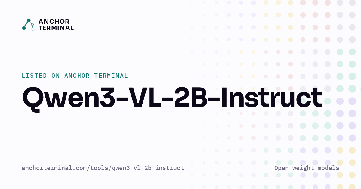 Qwen3-VL-2B-Instruct, listed on Anchor Terminal, light sharing image