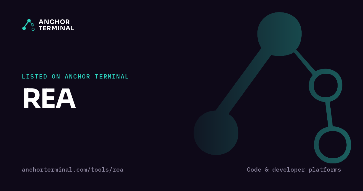 REA, listed on Anchor Terminal, dark sharing image