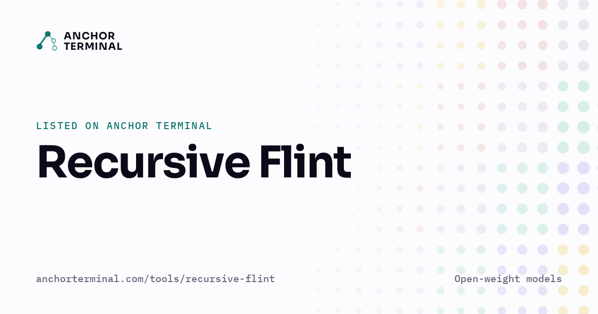 Recursive Flint, listed on Anchor Terminal, light sharing image