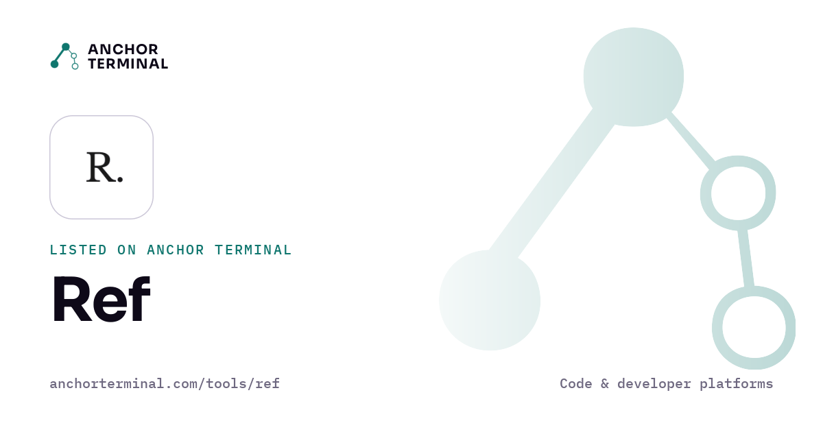 Ref, listed on Anchor Terminal, light sharing image