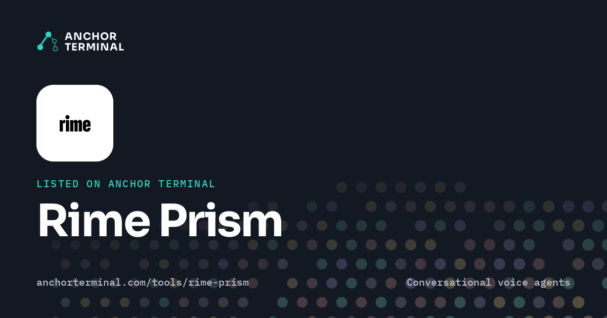 Rime Prism, listed on Anchor Terminal, dark sharing image