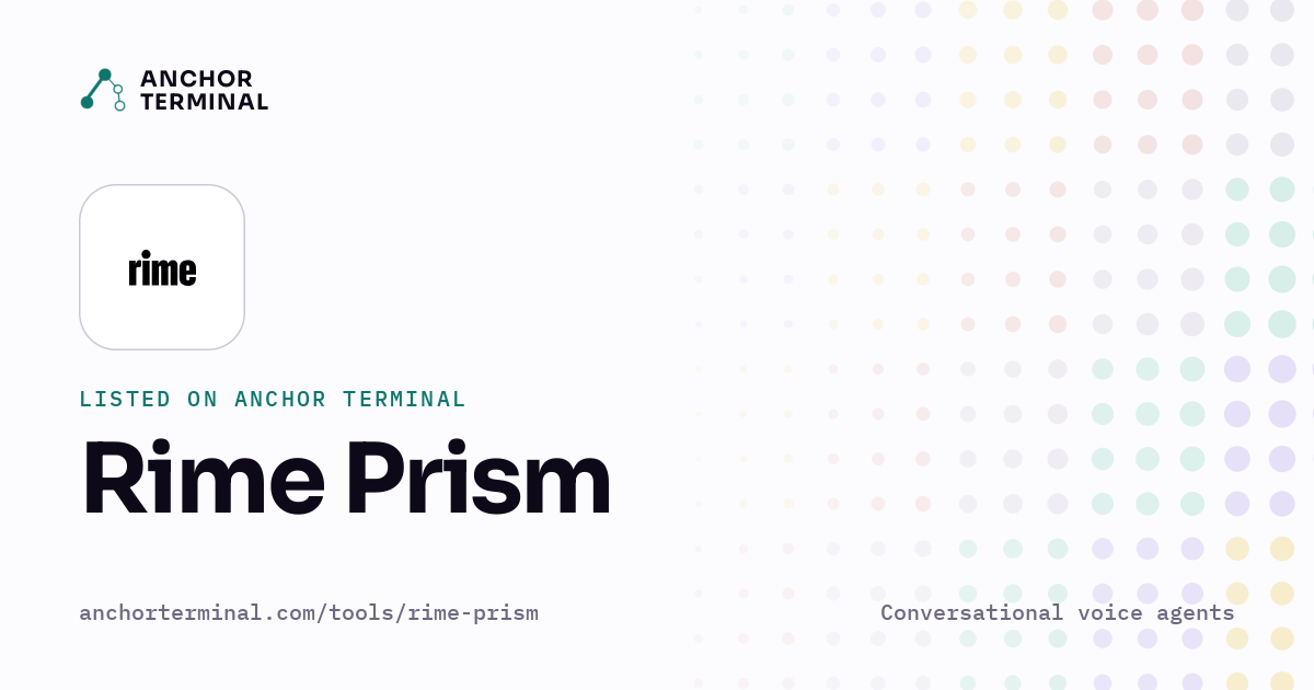 Rime Prism, listed on Anchor Terminal, light sharing image
