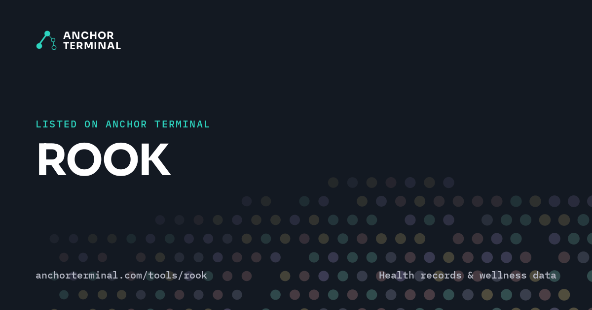 ROOK, listed on Anchor Terminal, dark sharing image