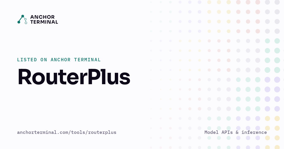 RouterPlus, listed on Anchor Terminal, light sharing image