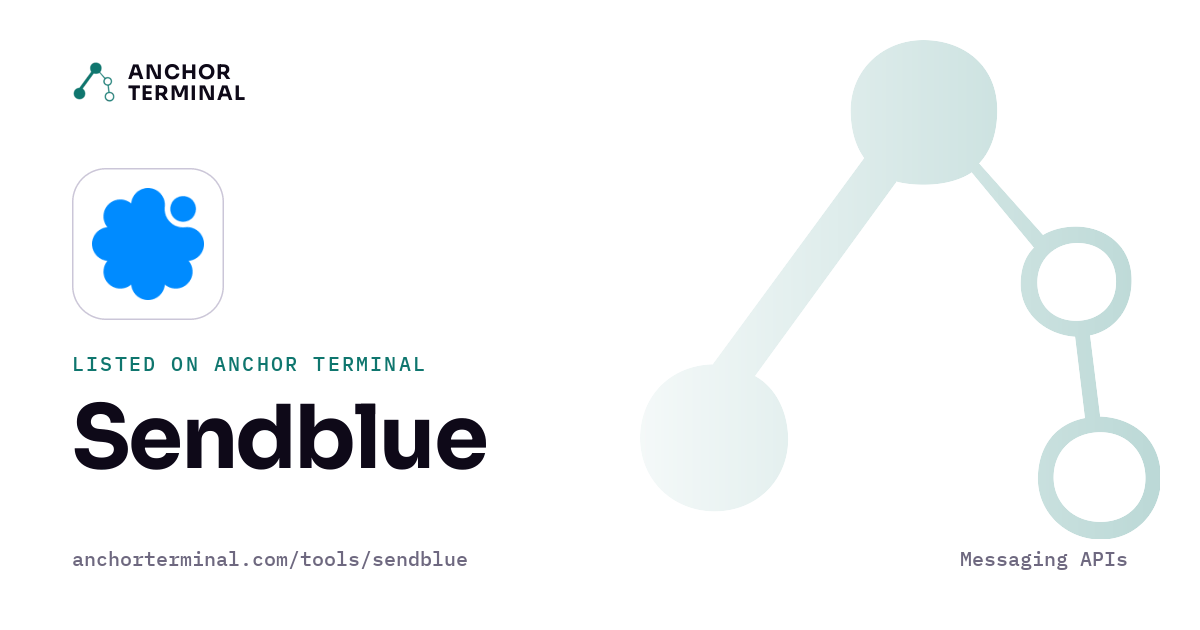 Sendblue, listed on Anchor Terminal, light sharing image