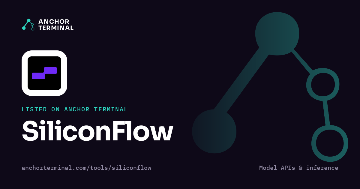 SiliconFlow, listed on Anchor Terminal, dark sharing image