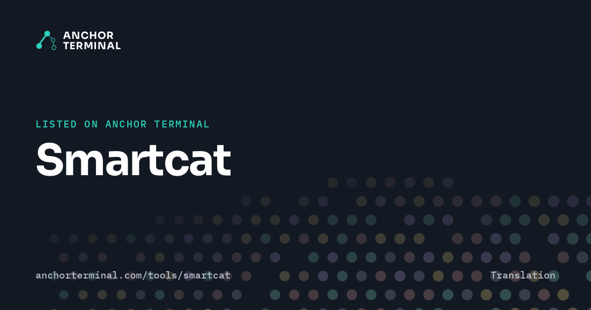 Smartcat, listed on Anchor Terminal, dark sharing image