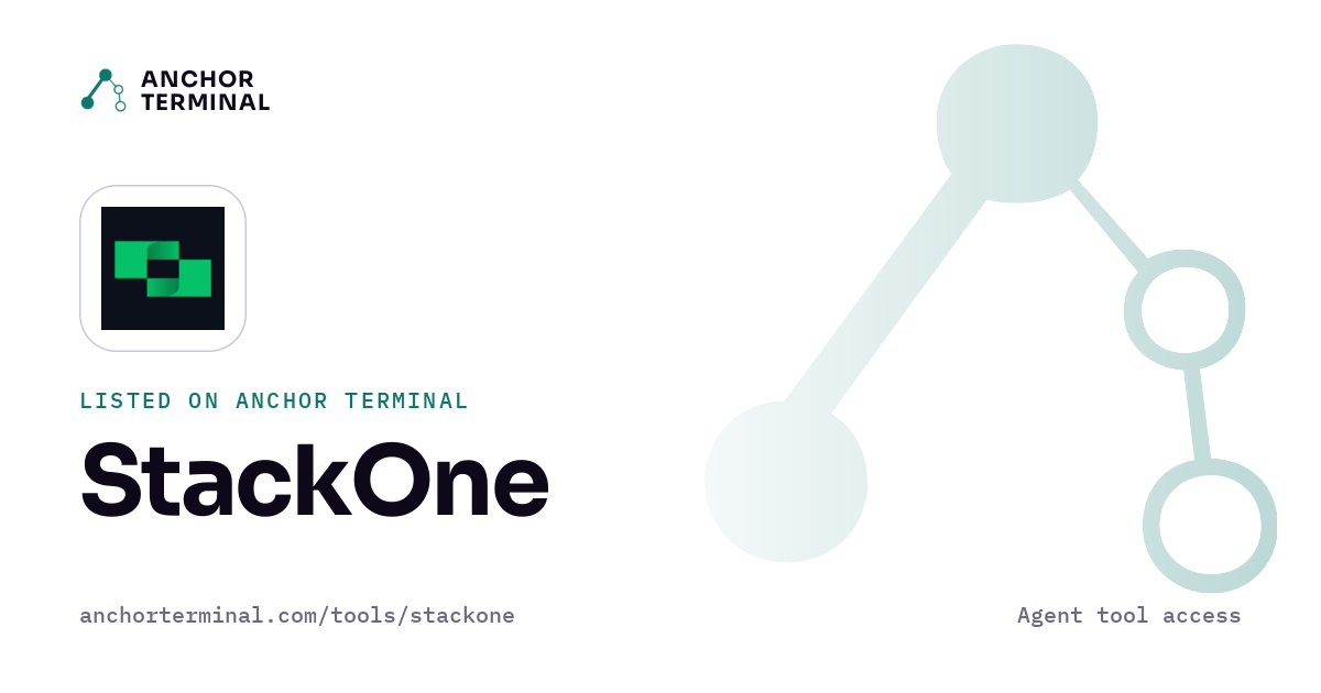 StackOne, listed on Anchor Terminal, light sharing image