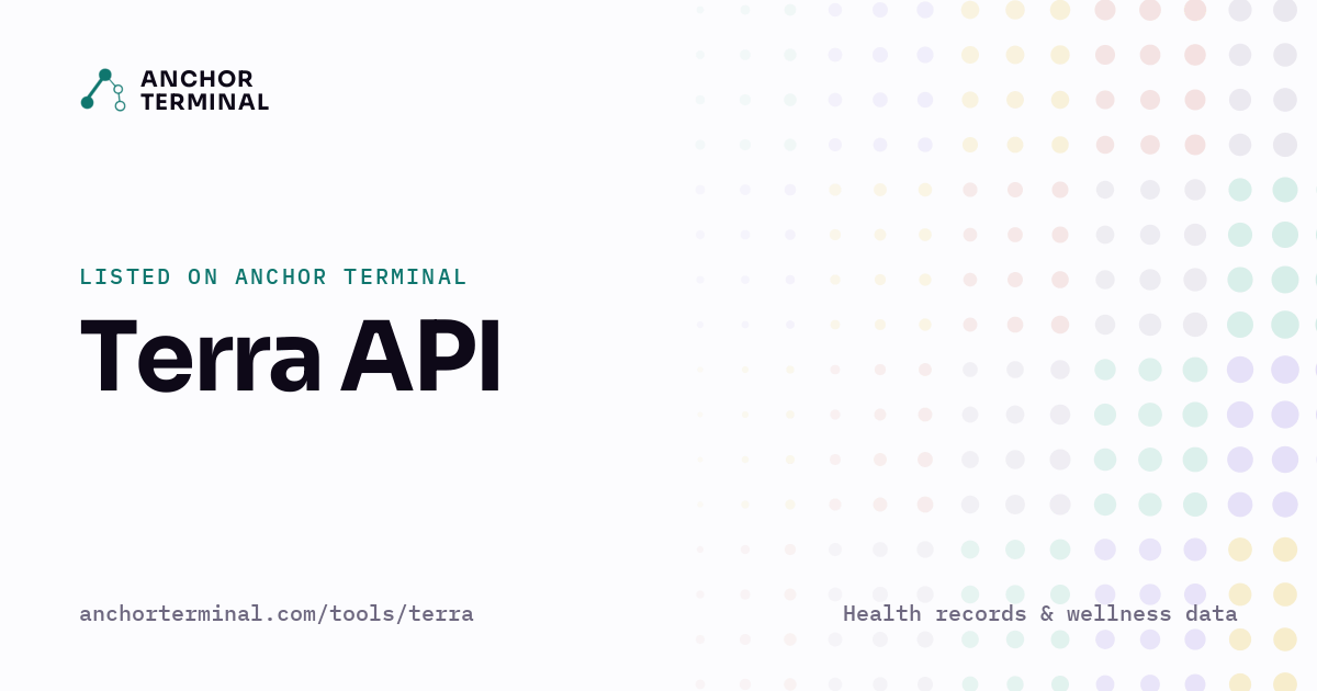 Terra API, listed on Anchor Terminal, light sharing image