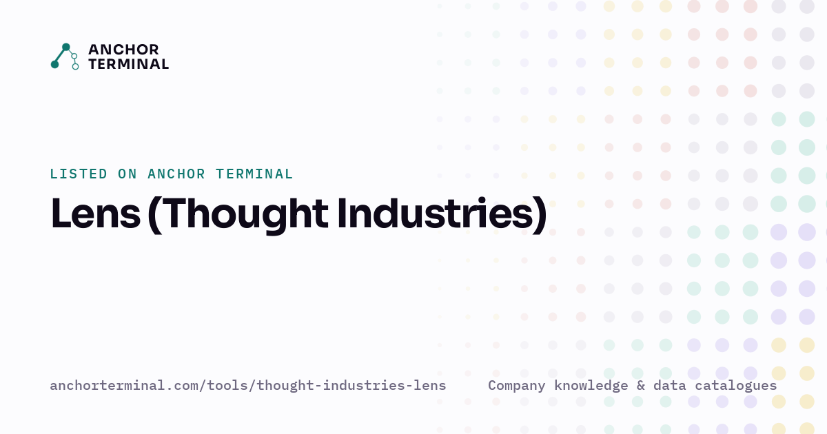 Lens (Thought Industries), listed on Anchor Terminal, light sharing image